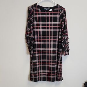 Duffield Lane Black and Red Checkered Dress